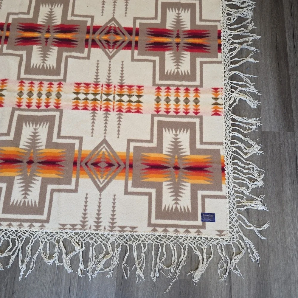 Beaver State Pendleton Harding Wool Blanket USA 68